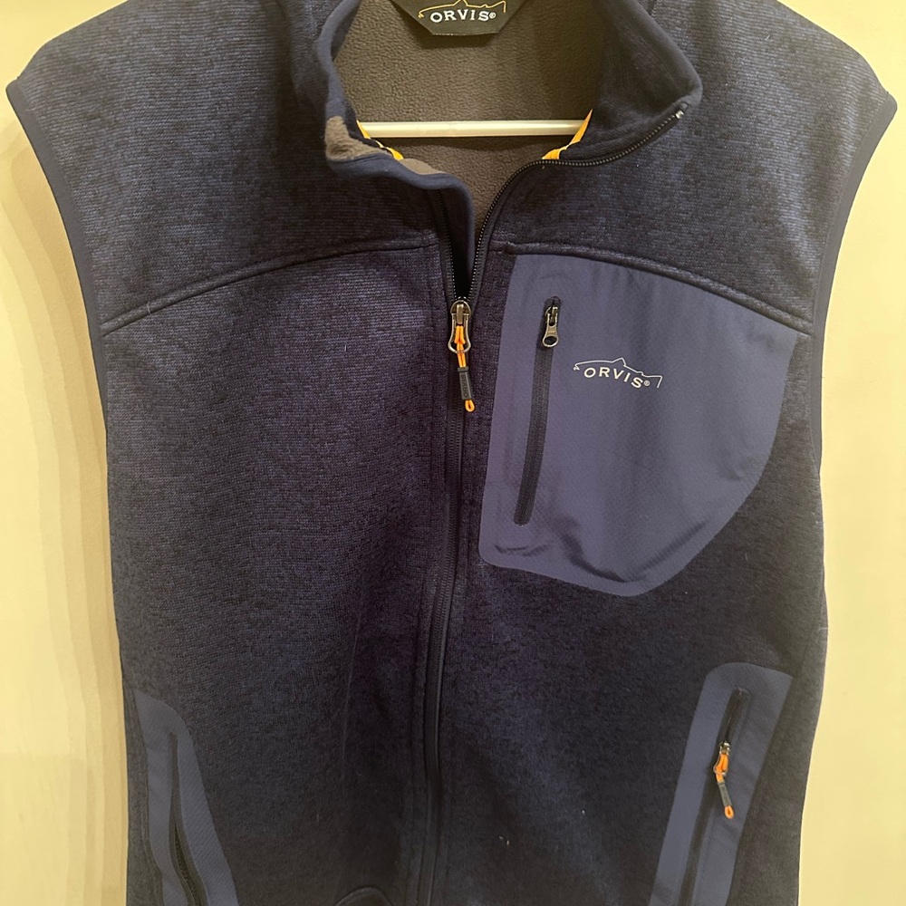 Orvis Navy Blue Fleece Vest